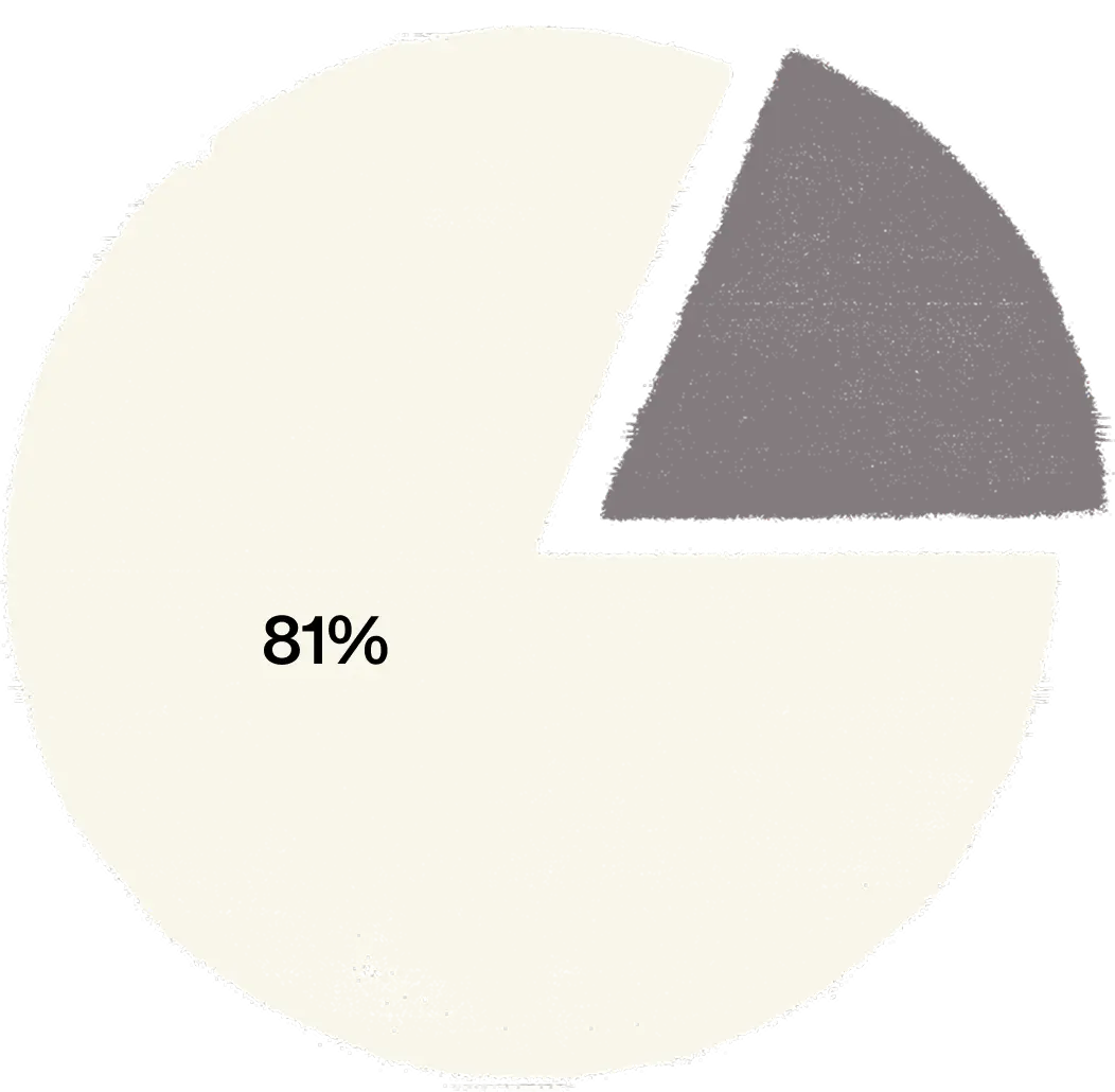 A pie chart showing that 19% of creators on Instagram find their income easy to predict